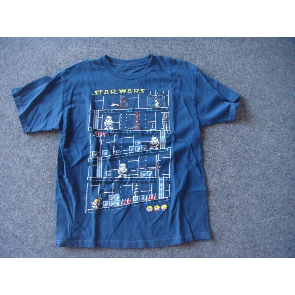 Star Wars graphic blue t-shirt boys XL‎ video game retro look